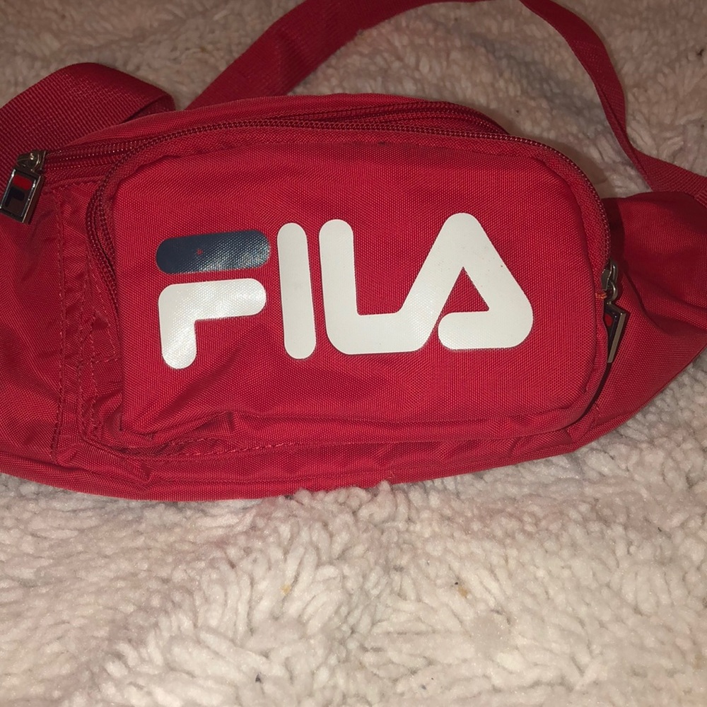 Red fila fannypack